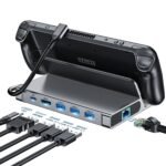 HUB mở rộng đa năng Choetech 6 in1 TYPE-C To PD+HDMI+USB 3.0A/F*3+RJ45 Steam Deck  Dock Station