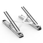 Giá đỡ máy tính xách tay CHOETECH HUB-M43-V1  có thể gập lại với Hub USB C Đế cắm 9 trong 1, Type-C PD 60W / HD 4K 60Hz / RJ45 / 4x USB / Đầu đọc thẻ SD TF