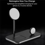 Trạm sạc không dây từ tính cho dòng iPhone 12/13, AirPods Pro và Apple watch Choetech MFi 3in1 Magnetic wireless charger station for iPhone 12/13 series, AirPods Pro and Apple watch