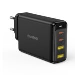 Củ sạc nhanh đa năng 4 cổng Choetech PD6005 GaN Quick Charger 140W (USBx2 + Type C x2, Chân xếp gọn và Có thể thay đổi chân cắm)