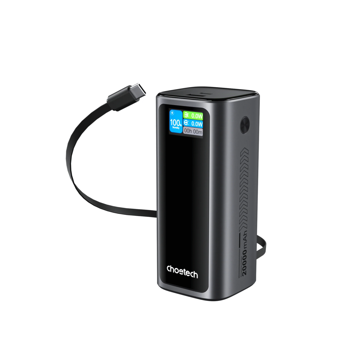 Pin Sạc Dự Phòng Tích Hợp Giá Đỡ Gập Choetech B815 130W – 20000mAh (TFT Display, built-in retractable USB-C cable, USB-C 100W, USB-A 30W) - Ảnh 1